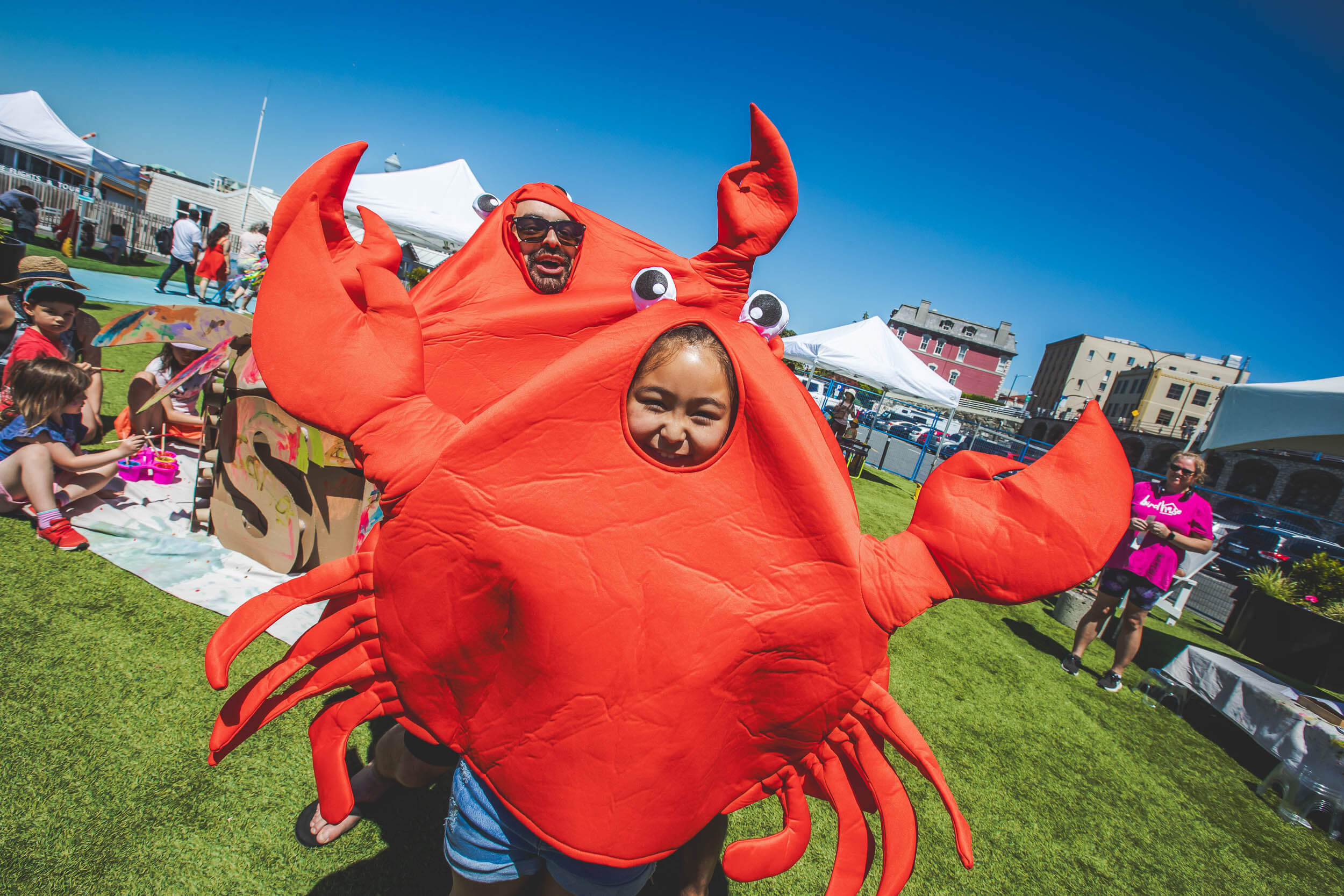 Fresh BC Dungeness crab boil bucket served at BC CrabFest
